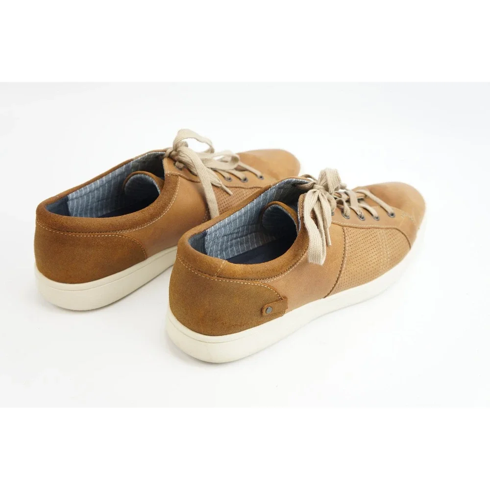 Rockport City Lites Sneakers 13 Tan Leather Perforated Lace Up Good